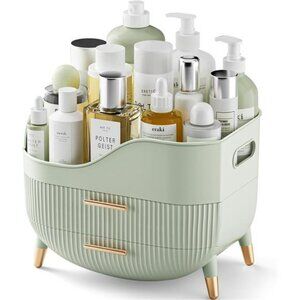 Makeup organizer with drawers large cosmetic storage box skincare vanity case